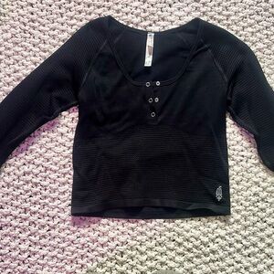 FP Movement Bail out Black Long Sleeve Women's Top